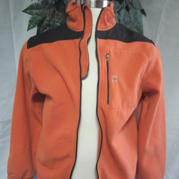 Izod Jackets & Blazers - Izod orange M fleece zip front jacket